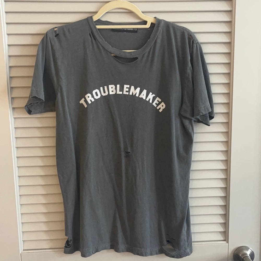 “Troublemaker” distressed Tshirt